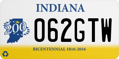 IN license plate 062GTW
