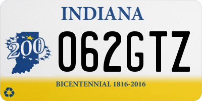 IN license plate 062GTZ