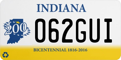 IN license plate 062GUI