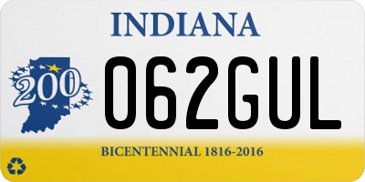 IN license plate 062GUL