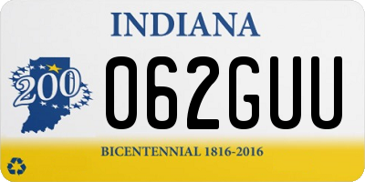 IN license plate 062GUU