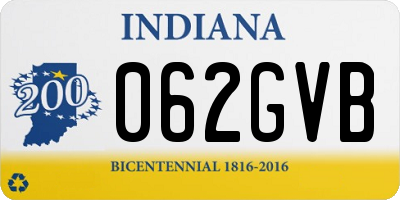 IN license plate 062GVB