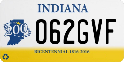 IN license plate 062GVF