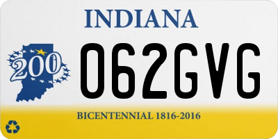 IN license plate 062GVG