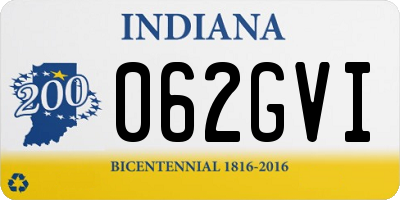 IN license plate 062GVI