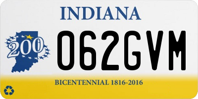 IN license plate 062GVM