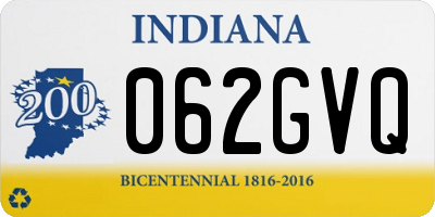 IN license plate 062GVQ