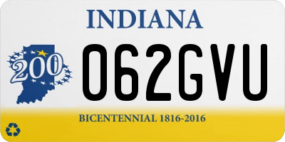 IN license plate 062GVU