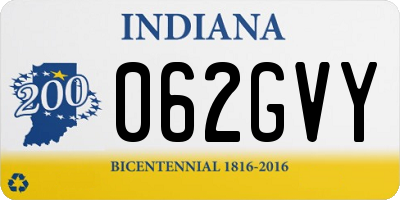 IN license plate 062GVY