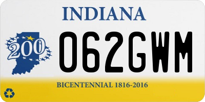 IN license plate 062GWM