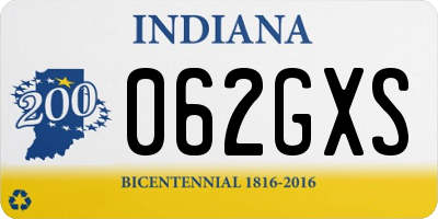 IN license plate 062GXS
