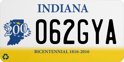 IN license plate 062GYA