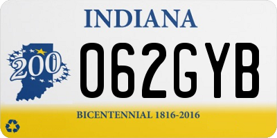 IN license plate 062GYB