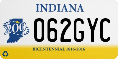 IN license plate 062GYC