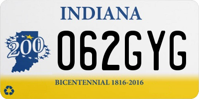 IN license plate 062GYG