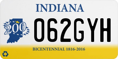 IN license plate 062GYH