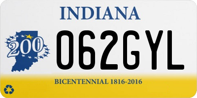 IN license plate 062GYL