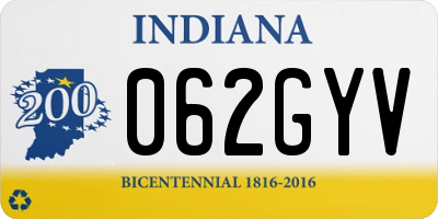 IN license plate 062GYV