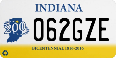 IN license plate 062GZE