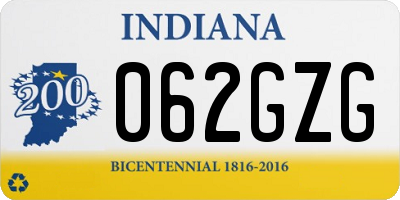 IN license plate 062GZG