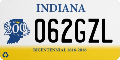 IN license plate 062GZL