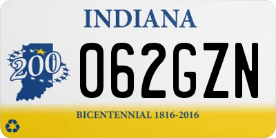 IN license plate 062GZN