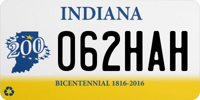 IN license plate 062HAH