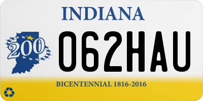 IN license plate 062HAU
