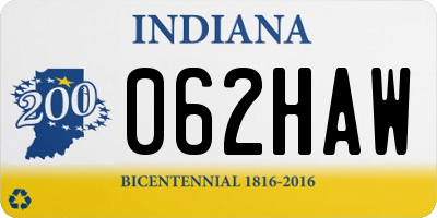 IN license plate 062HAW