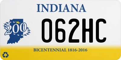 IN license plate 062HC