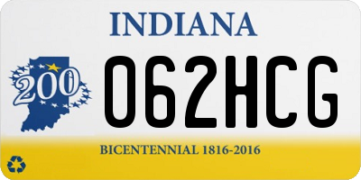 IN license plate 062HCG