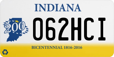 IN license plate 062HCI