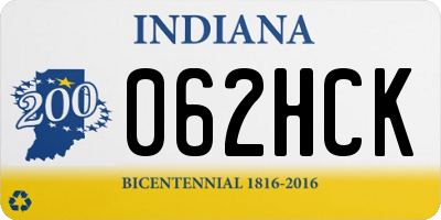 IN license plate 062HCK