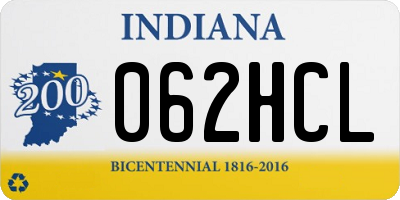 IN license plate 062HCL