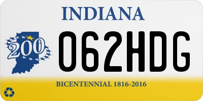 IN license plate 062HDG