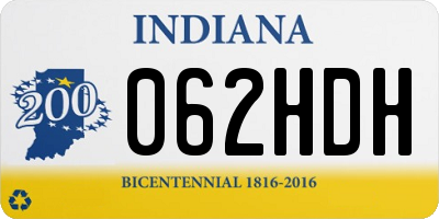 IN license plate 062HDH