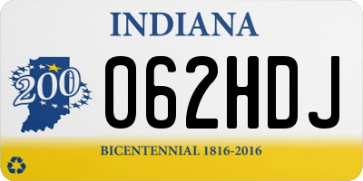 IN license plate 062HDJ