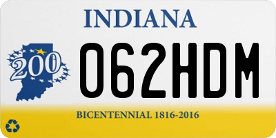 IN license plate 062HDM