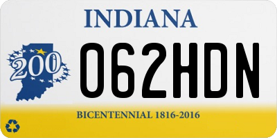 IN license plate 062HDN