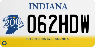 IN license plate 062HDW