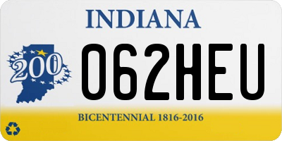 IN license plate 062HEU