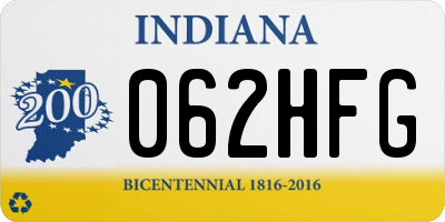 IN license plate 062HFG