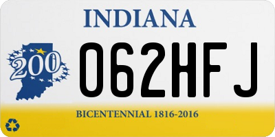 IN license plate 062HFJ
