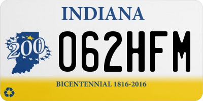 IN license plate 062HFM