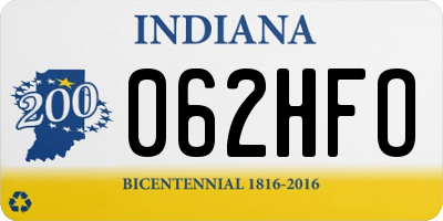IN license plate 062HFO