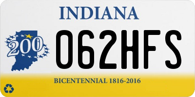 IN license plate 062HFS