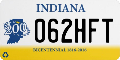 IN license plate 062HFT