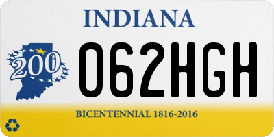 IN license plate 062HGH