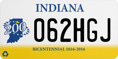 IN license plate 062HGJ