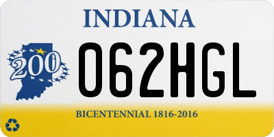 IN license plate 062HGL
